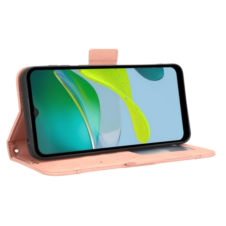 For Motorola Moto E13 4G Skin Feel Calf Texture Card Slots Leather Phone Case