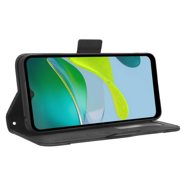 For Motorola Moto E13 4G Skin Feel Calf Texture Card Slots Leather Phone Case