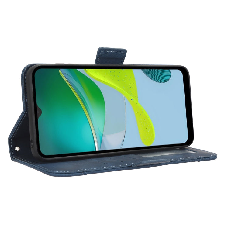 For Motorola Moto E13 4G Skin Feel Calf Texture Card Slots Leather Phone Case