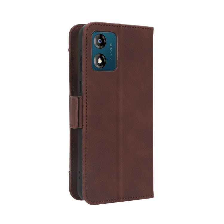For Motorola Moto E13 4G Skin Feel Calf Texture Card Slots Leather Phone Case