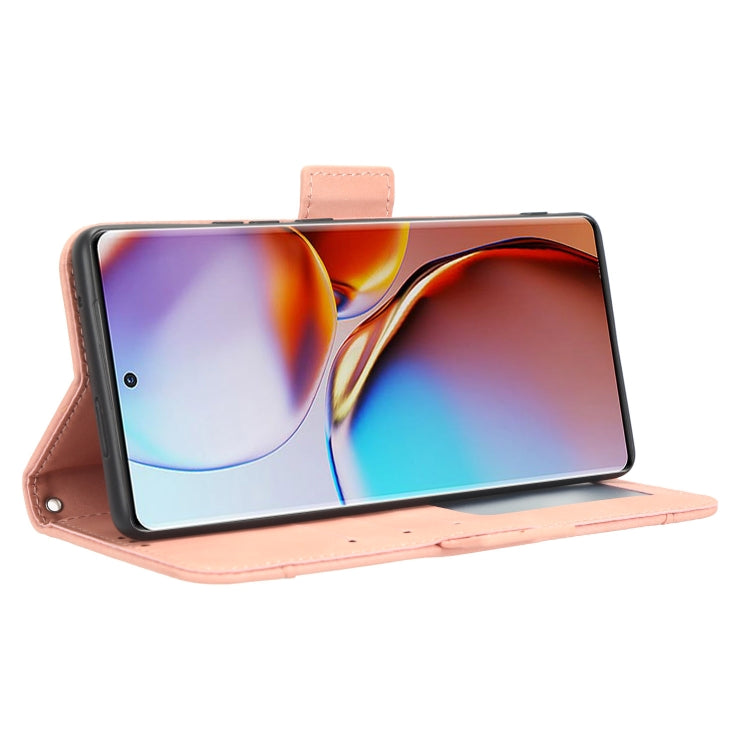 For Motorola Moto X40 Pro Skin Feel Calf Texture Card Slots Leather Phone Case