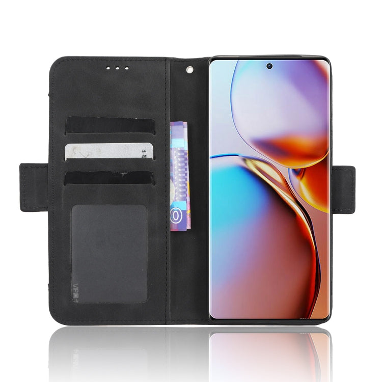 For Motorola Moto X40 Pro Skin Feel Calf Texture Card Slots Leather Phone Case