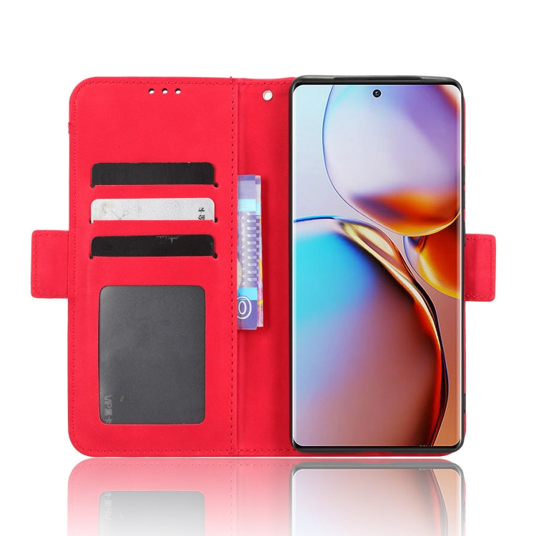 For Motorola Moto X40 Pro Skin Feel Calf Texture Card Slots Leather Phone Case