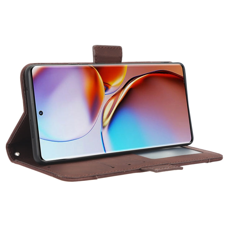 For Motorola Moto X40 Pro Skin Feel Calf Texture Card Slots Leather Phone Case