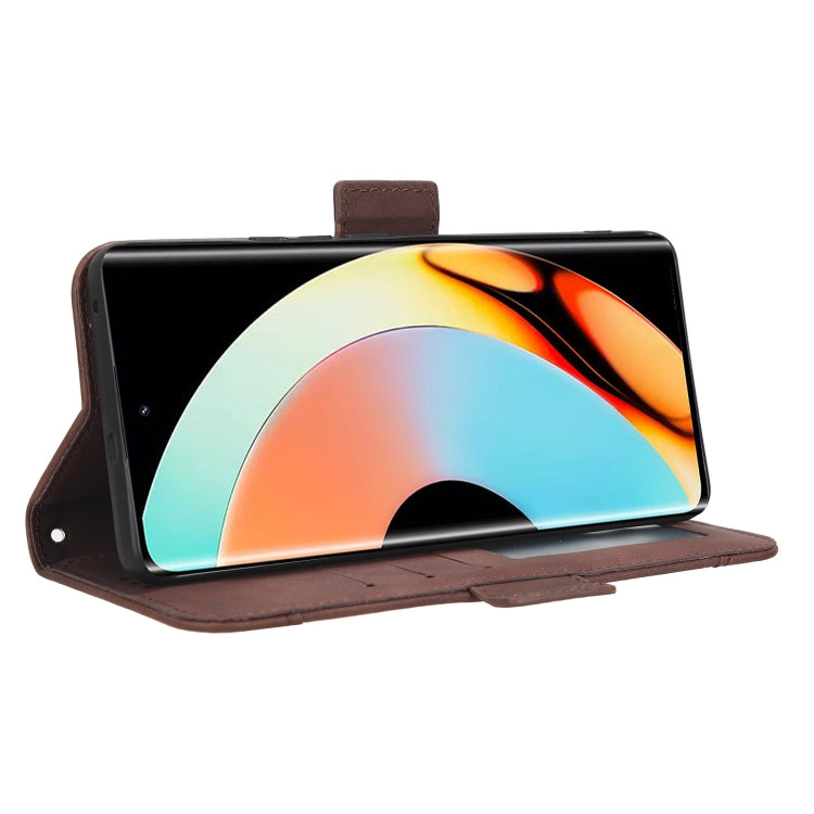 For Realme 10 Pro+ Skin Feel Calf Texture Card Slots Leather Phone Case