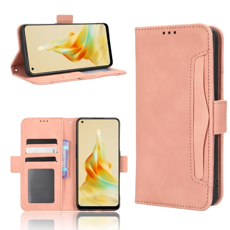 For OPPO Reno8 T 4G Skin Feel Calf Texture Card Slots Leather Phone Case