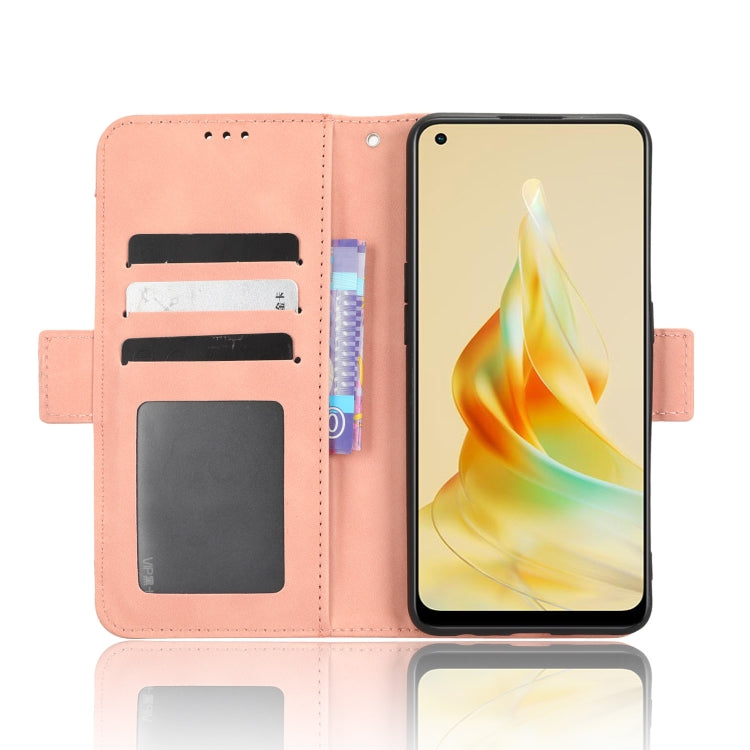 For OPPO Reno8 T 4G Skin Feel Calf Texture Card Slots Leather Phone Case