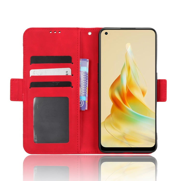 For OPPO Reno8 T 4G Skin Feel Calf Texture Card Slots Leather Phone Case