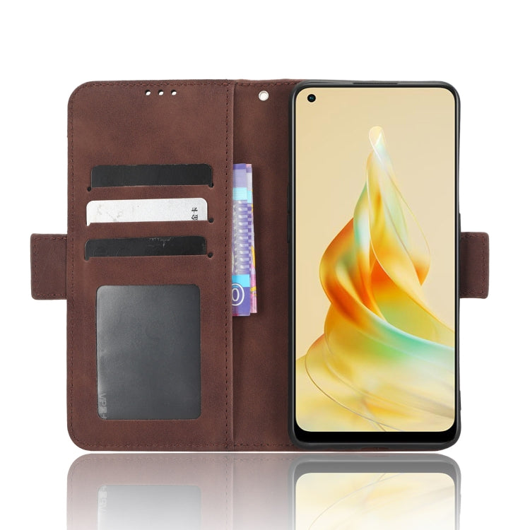 For OPPO Reno8 T 4G Skin Feel Calf Texture Card Slots Leather Phone Case