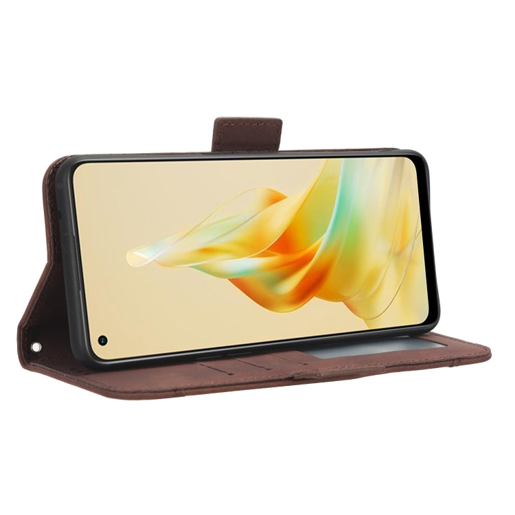 For OPPO Reno8 T 4G Skin Feel Calf Texture Card Slots Leather Phone Case