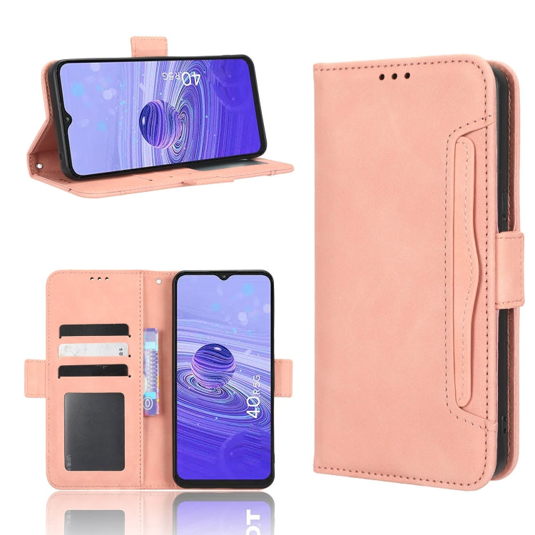 For TCL 40 R 5G Skin Feel Calf Texture Card Slots Leather Phone Case