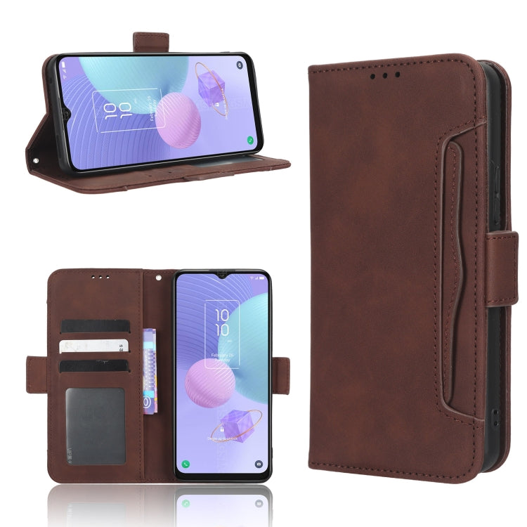 For TCL 405 / 406 T506D Skin Feel Calf Texture Card Slots Leather Phone Case