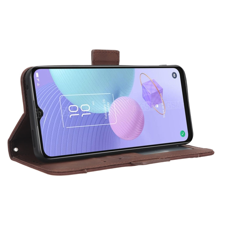 For TCL 405 / 406 T506D Skin Feel Calf Texture Card Slots Leather Phone Case