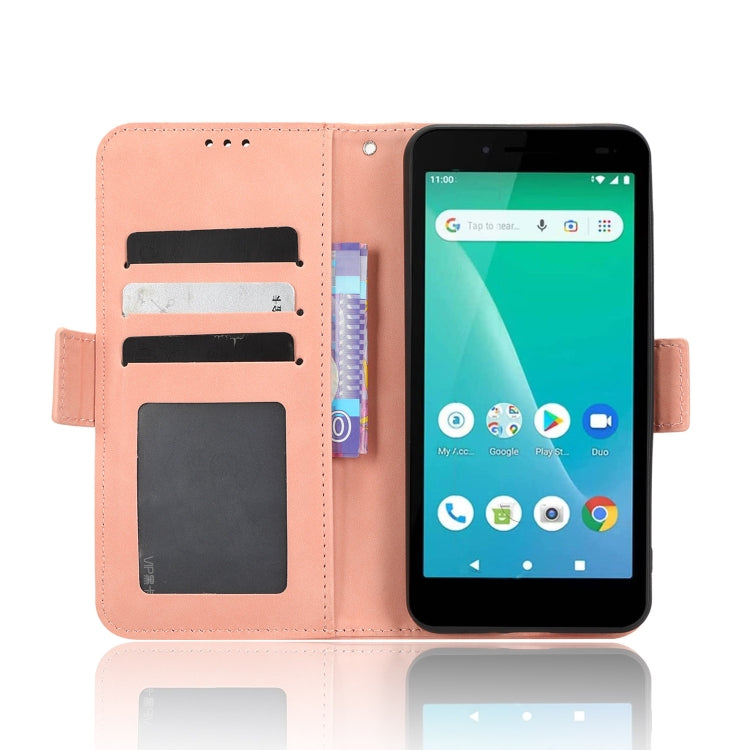 For Unimax UMX U696CL Skin Feel Calf Texture Card Slots Leather Phone Case