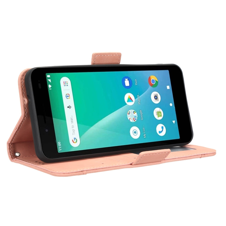 For Unimax UMX U696CL Skin Feel Calf Texture Card Slots Leather Phone Case