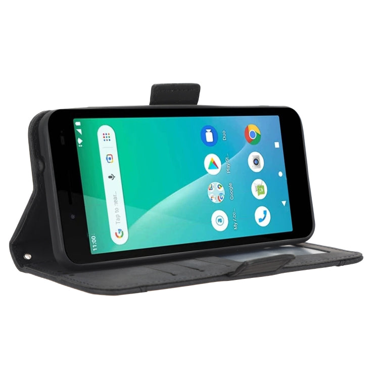 For Unimax UMX U696CL Skin Feel Calf Texture Card Slots Leather Phone Case