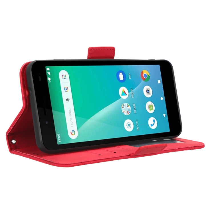 For Unimax UMX U696CL Skin Feel Calf Texture Card Slots Leather Phone Case