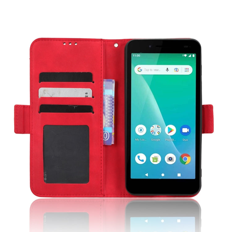 For Unimax UMX U696CL Skin Feel Calf Texture Card Slots Leather Phone Case