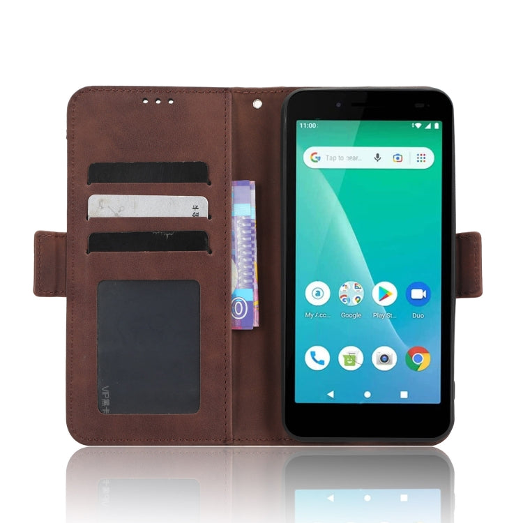 For Unimax UMX U696CL Skin Feel Calf Texture Card Slots Leather Phone Case