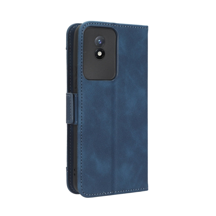 For vivo Y02 4G Skin Feel Calf Texture Card Slots Leather Phone Case