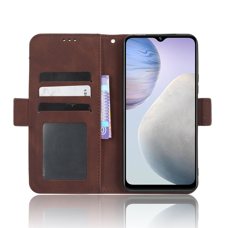 For vivo Y02 4G Skin Feel Calf Texture Card Slots Leather Phone Case