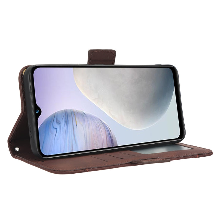 For vivo Y02 4G Skin Feel Calf Texture Card Slots Leather Phone Case