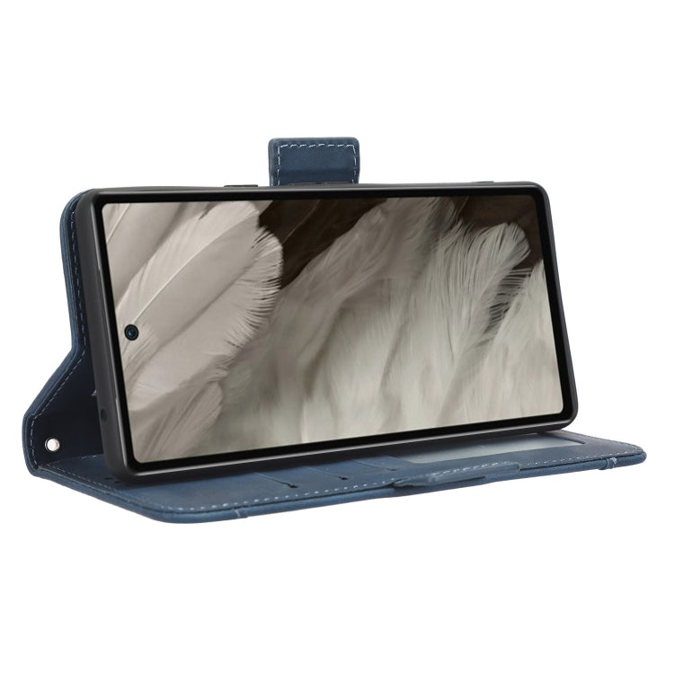 For Google Pixel 7a Skin Feel Calf Texture Card Slots Leather Phone Case