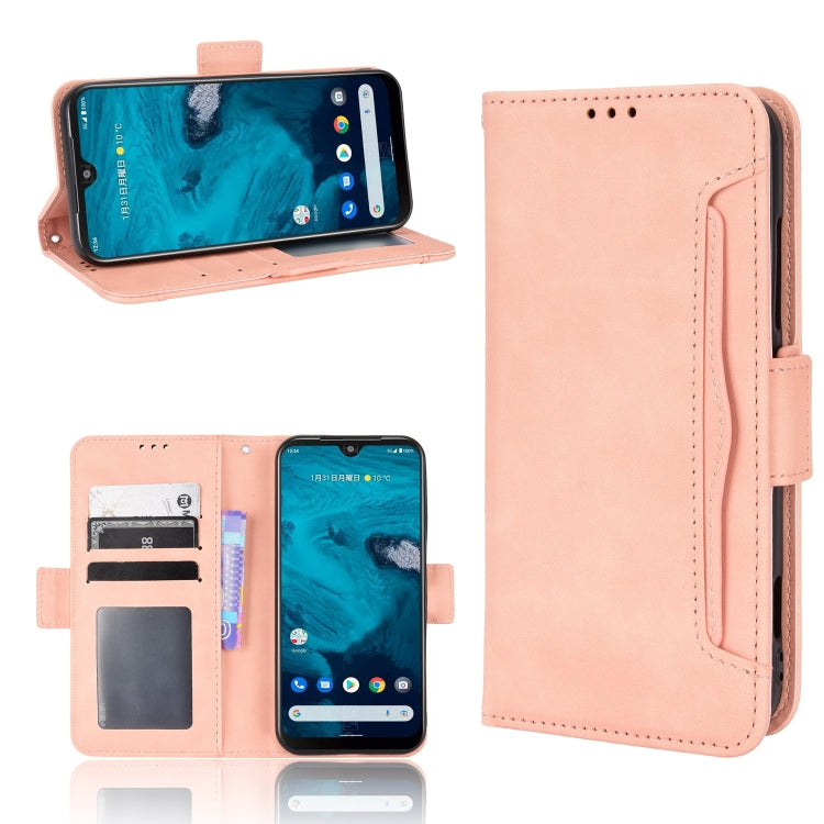 For Kyocera Android One S10 Skin Feel Calf Texture Card Slots Leather Phone Case