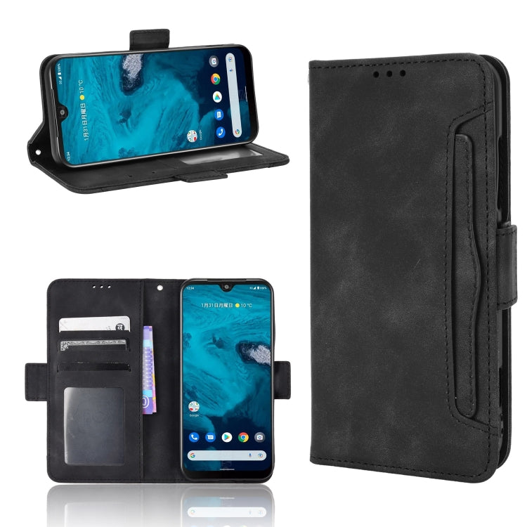For Kyocera Android One S10 Skin Feel Calf Texture Card Slots Leather Phone Case