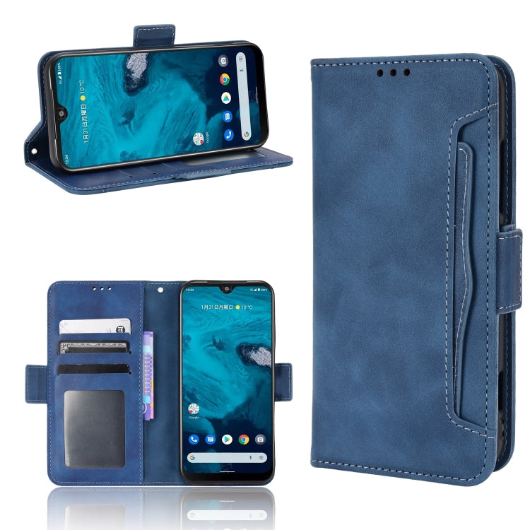 For Kyocera Android One S10 Skin Feel Calf Texture Card Slots Leather Phone Case
