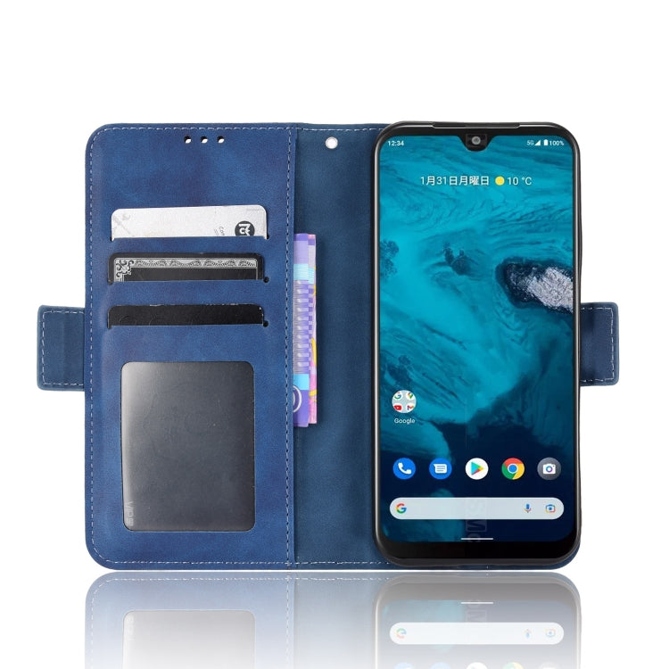 For Kyocera Android One S10 Skin Feel Calf Texture Card Slots Leather Phone Case