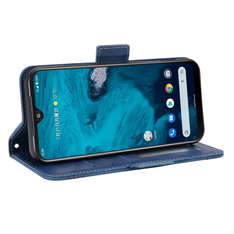 For Kyocera Android One S10 Skin Feel Calf Texture Card Slots Leather Phone Case