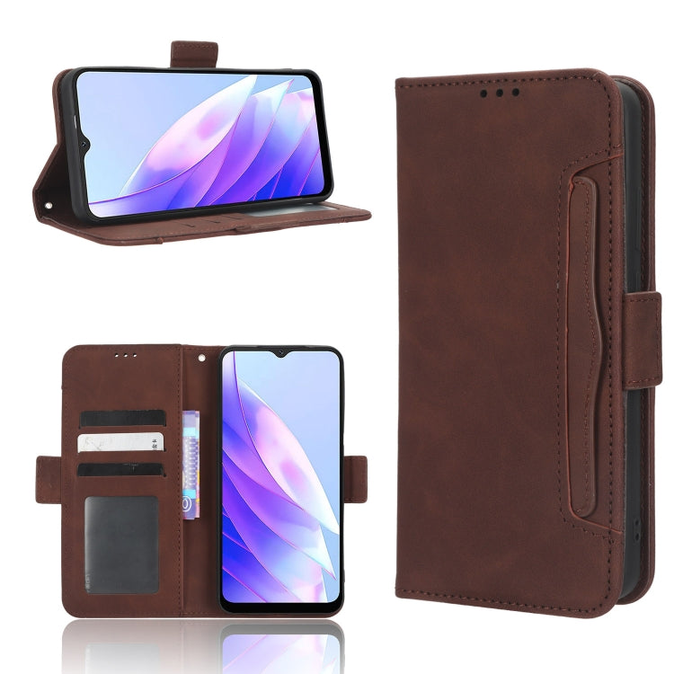 For Blackview A52 Skin Feel Calf Texture Card Slots Leather Phone Case