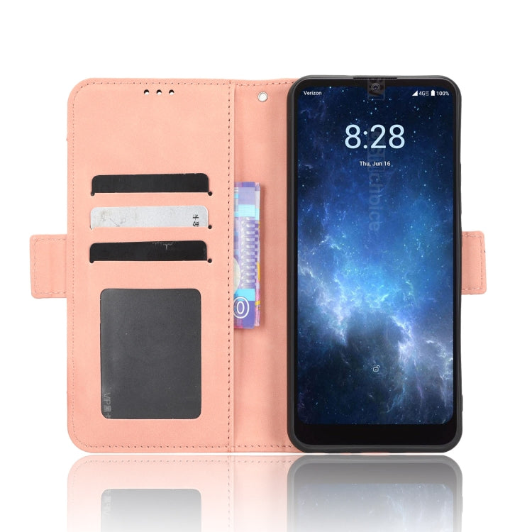 For Sharp Rouvo V Skin Feel Calf Texture Card Slots Leather Phone Case