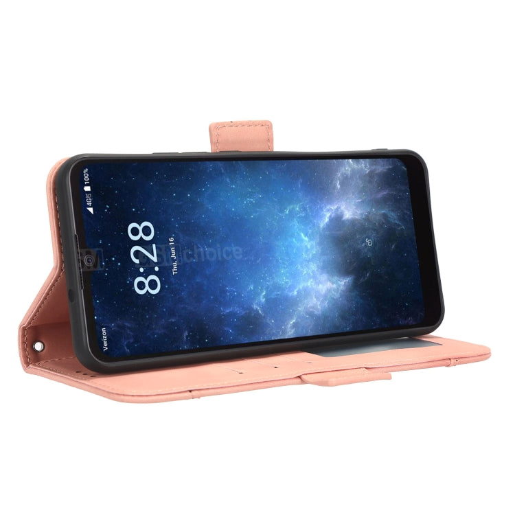 For Sharp Rouvo V Skin Feel Calf Texture Card Slots Leather Phone Case