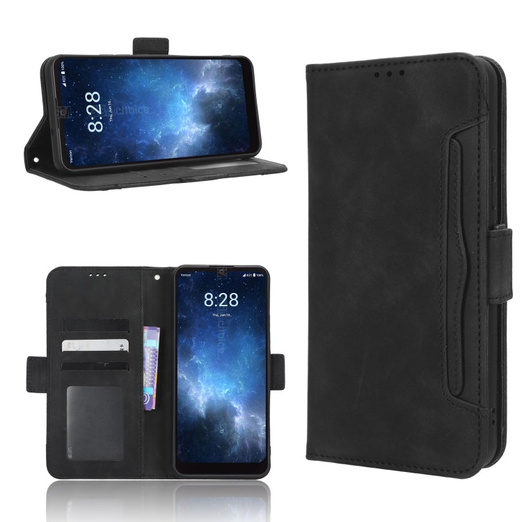 For Sharp Rouvo V Skin Feel Calf Texture Card Slots Leather Phone Case