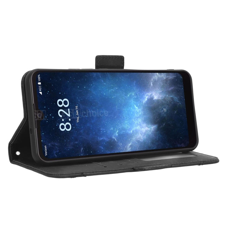 For Sharp Rouvo V Skin Feel Calf Texture Card Slots Leather Phone Case