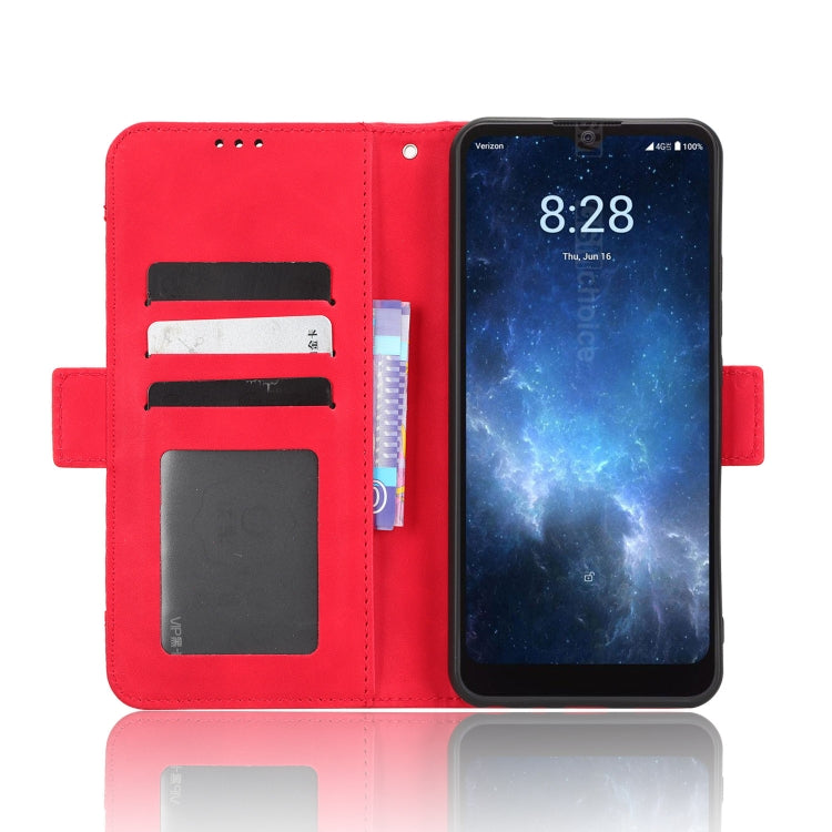 For Sharp Rouvo V Skin Feel Calf Texture Card Slots Leather Phone Case