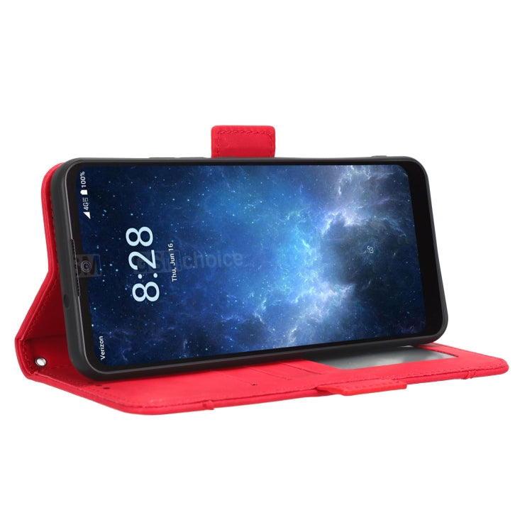 For Sharp Rouvo V Skin Feel Calf Texture Card Slots Leather Phone Case