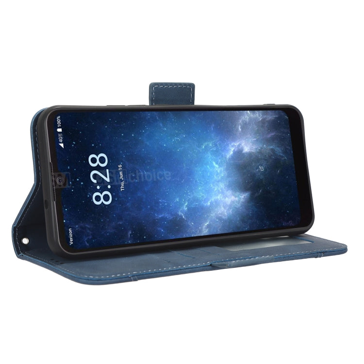 For Sharp Rouvo V Skin Feel Calf Texture Card Slots Leather Phone Case