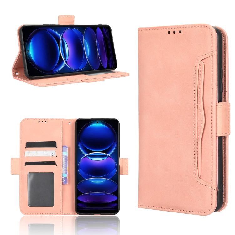 For Xiaomi Poco X5 5G / Redmi Note 12 5G Skin Feel Calf Texture Card Slots Leather Phone Case