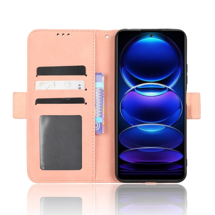 For Xiaomi Poco X5 5G / Redmi Note 12 5G Skin Feel Calf Texture Card Slots Leather Phone Case