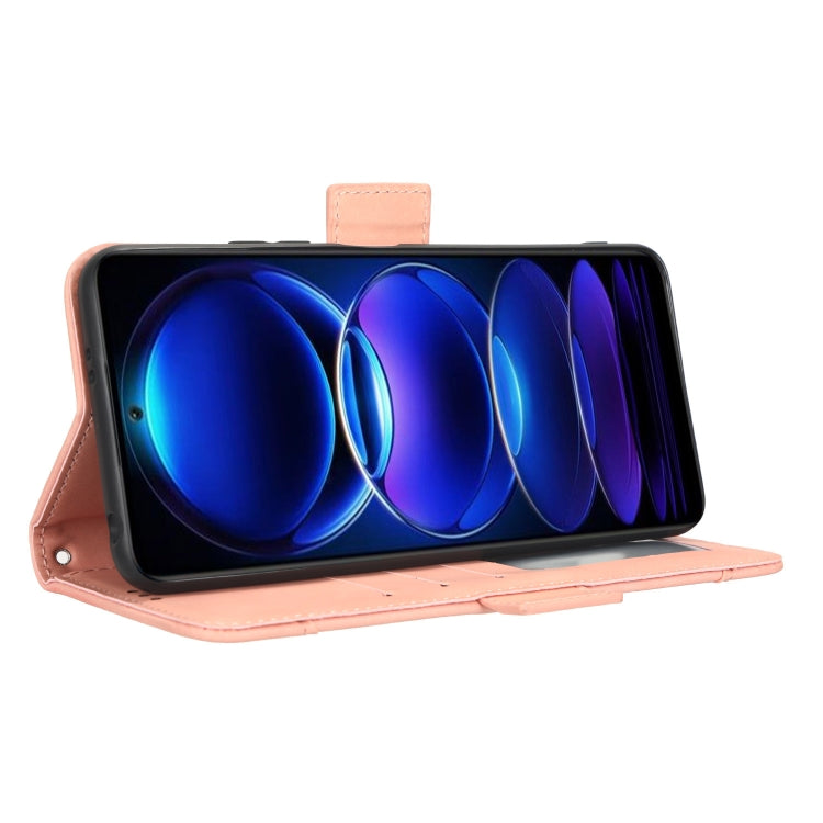 For Xiaomi Poco X5 5G / Redmi Note 12 5G Skin Feel Calf Texture Card Slots Leather Phone Case