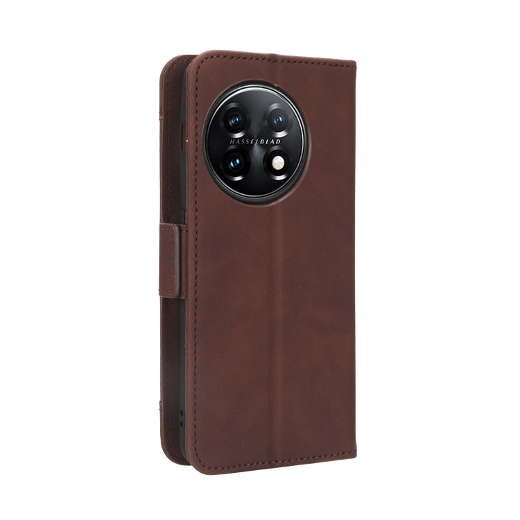 For OnePlus 11 5G Skin Feel Calf Texture Card Slots Leather Phone Case