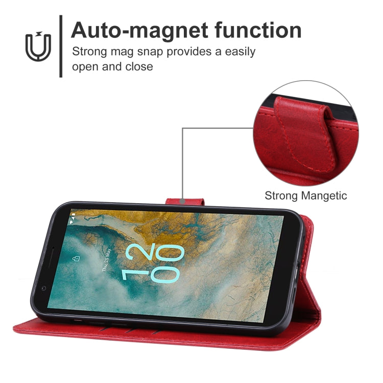 For Nokia C02 Leather Phone Case