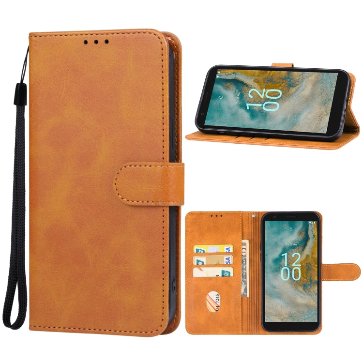 For Nokia C02 Leather Phone Case