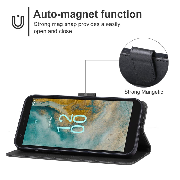 For Nokia C02 Leather Phone Case