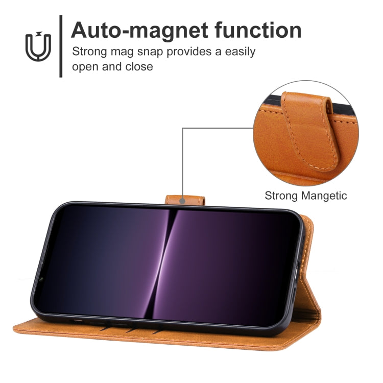 For Sony Xperia 1 V Leather Phone Case