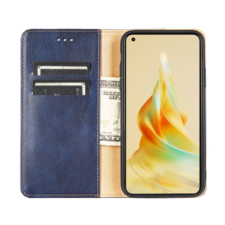 For Honor X9a 5G Gloss Oil Solid Color Magnetic Leather Phone Case