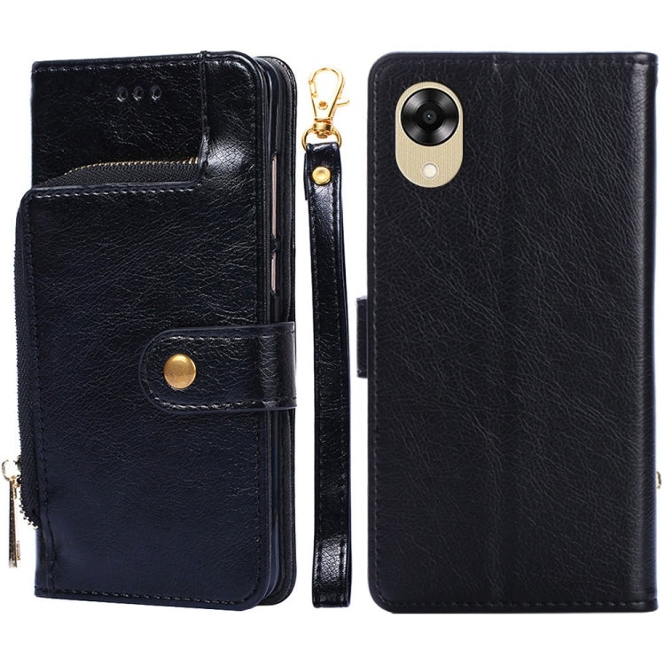 For OPPO A17k Zipper Bag Leather Phone Case